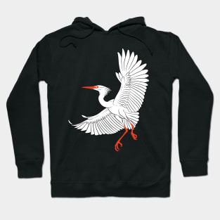 Graceful Crane flying Hoodie